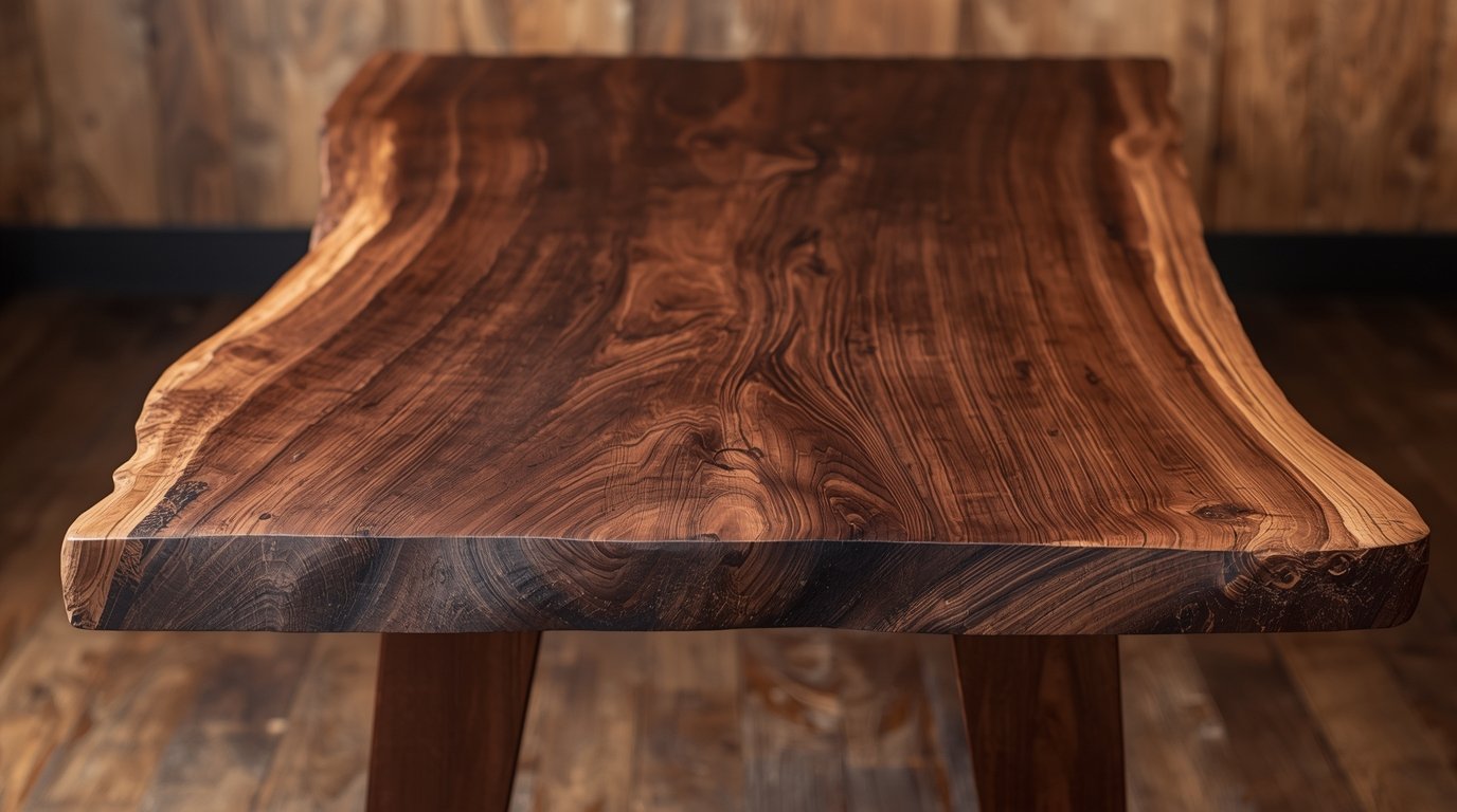 Live Edge Walnut Table by Squibmlix